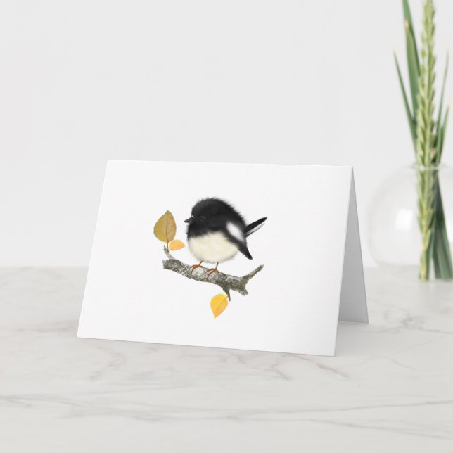 Tomtit Bird Blank Greeting Card Kort (Framsida)