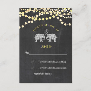 TON AV KÄRLEK/Elephant Chalkboard Ljus OSA Kort