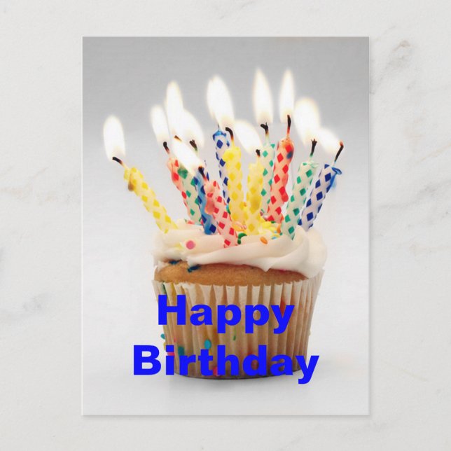 Ton Candles Birthday Hälsning vykort (Framsida)