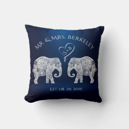TON KÄRLEK | Elefant par Personligt bröllp Gift Kudde