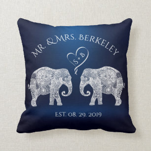 TON KÄRLEK   Elefant par Personligt bröllp Gift Kudde