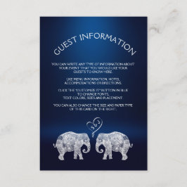 TON KÄRLEK/Elephant Couple Bröllop-kort Tilläggskort