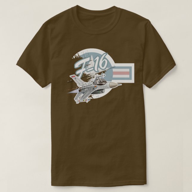 Ton Militär Jet Fighter Flygplan T Shirt (Design framsida)