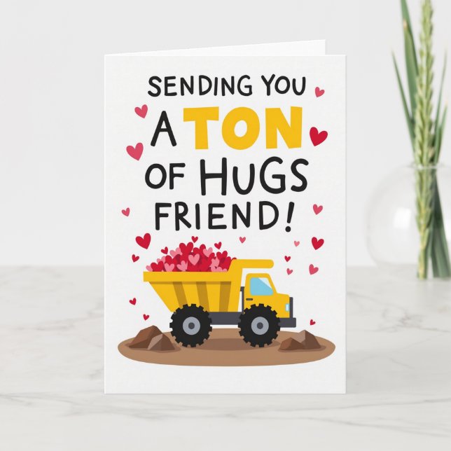Ton Of Hugs For A Friend Card Kort (Framsida)