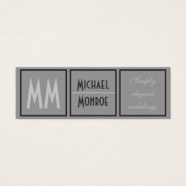 Ton på tonmonogram litet visitkort