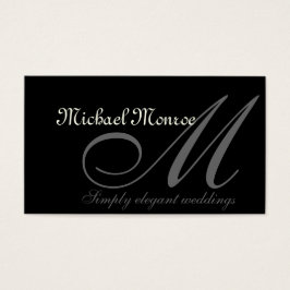 Ton på tonmonogram visitkort