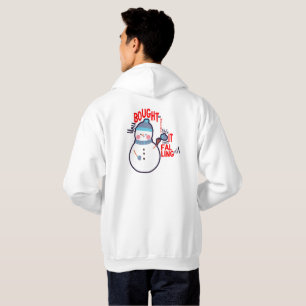 Ton Snögubbe Mitten Gift-text på White Hoodie