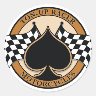 Ton-up Racer Runt Klistermärke