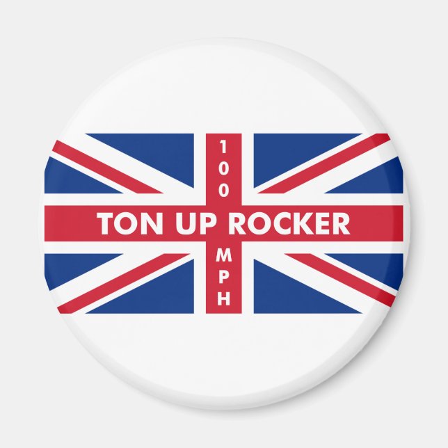 Ton Up Rocker Magnet (Framsidan)