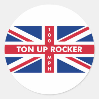 Ton Up Rocker Runt Klistermärke
