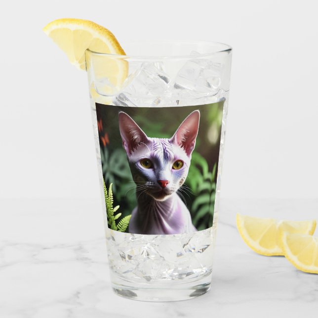 "Tona den hairless Cat: Sleek and Silky" Glaskopp (Framsida Ice)