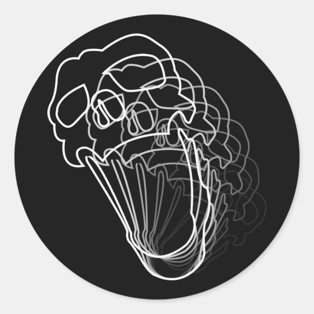 Tona Döskallar Runt Klistermärke (Framsida)