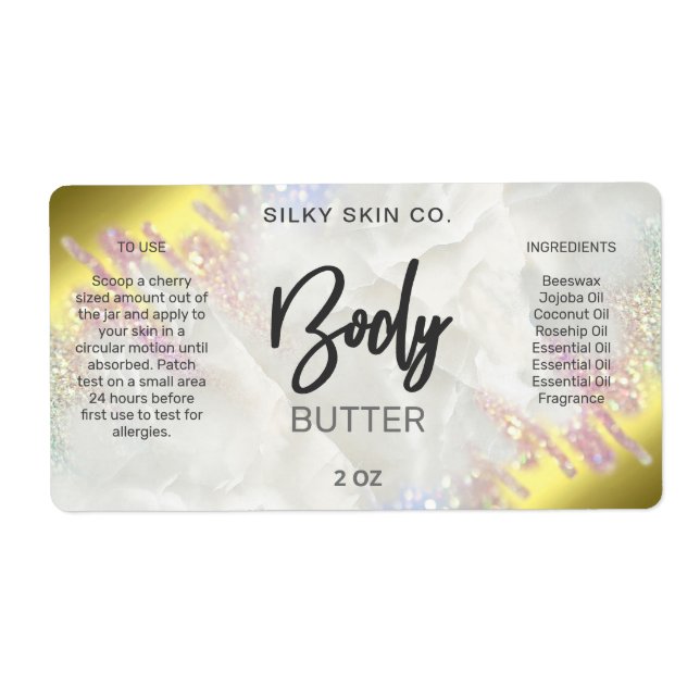 Tona Guld och ovala karosseritetiketter Fraktsedel (Framsidan)