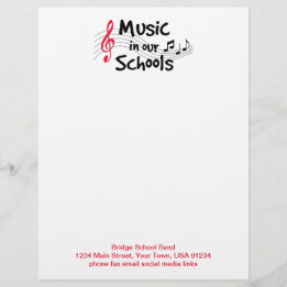 Tona in på Music på ditt brevhuvud
