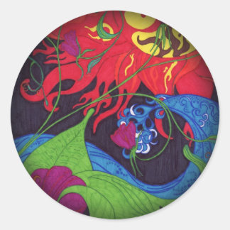 Tona till Black Round Stickers Runt Klistermärke