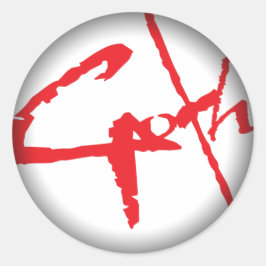 Tona till Black Round Stickers Runt Klistermärke