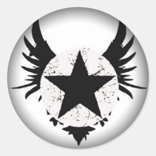 Tona till Black Round Stickers Runt Klistermärke