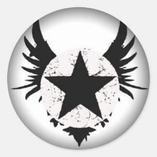 Tona till Black Round Stickers Runt Klistermärke