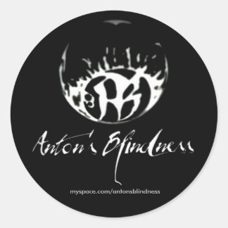 Tona till svarta, runda fästen - Anpassad Runt Klistermärke