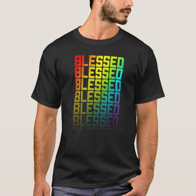 Tona toningsgrafik för bläck LGBTQ+ Rainbow Gay pr T Shirt (Framsida)
