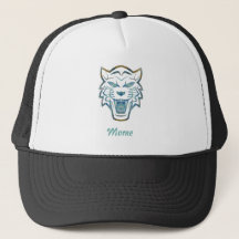 Tonad blå tiger silhouette monogram