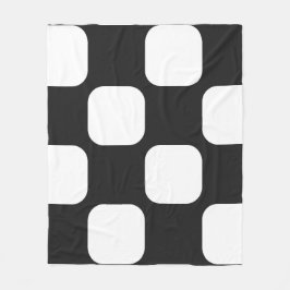 Tonad Pastell & Mjuk Vit Fyrhörningsmönsterdesign Fleecefilt