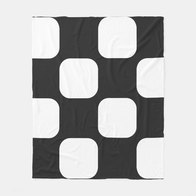 Tonad Pastell & Mjuk Vit Fyrhörningsmönsterdesign Fleecefilt (Framsidan)