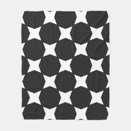 Tonad Pastell & Mjuk Vit Stjärnmönsterdesign Fleecefilt