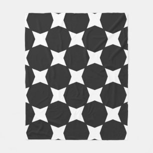 Tonad Pastell & Mjuk Vit Stjärnmönsterdesign Fleecefilt