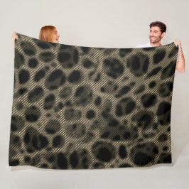 Tonad sepiatsmal rand över dazzerat hål fleecefilt