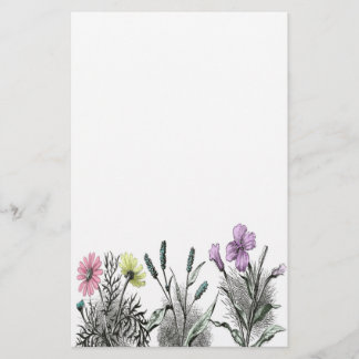tonade blommor brevpapper