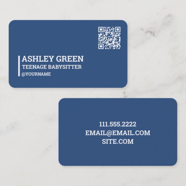 Tonage Sitter QR-kod Visitkort (Fram/baksida)