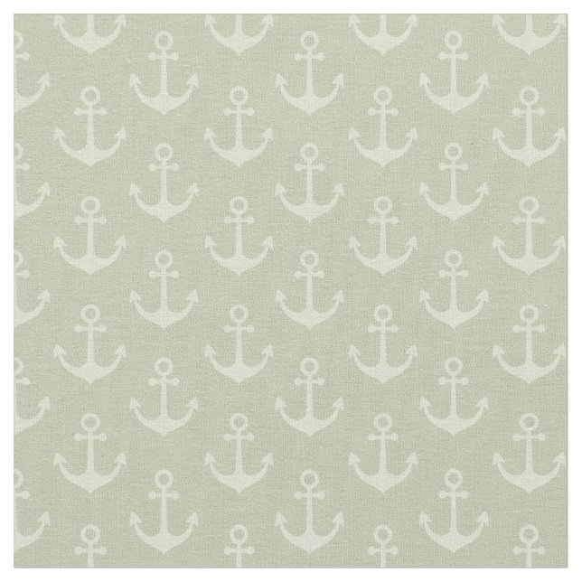 Tonal Anchors på Pastellgrå Grön Tyg (Närbild)
