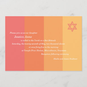 Tonal citrus bat mitzvah inbjudan