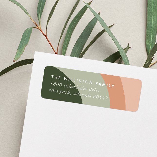 Tonal Rand Modern Return-adressetikett Returadress Etikett (Skapare uppladdad)