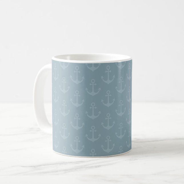 Tonala ankare på ljust grå Azure Kaffemugg (Framsida vänster)