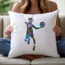 Tonårig basketspelare kudde