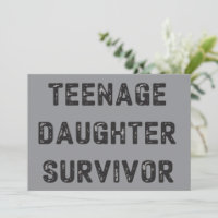 Tonårig Dotter Survivor Rolig Fars Dag Humor