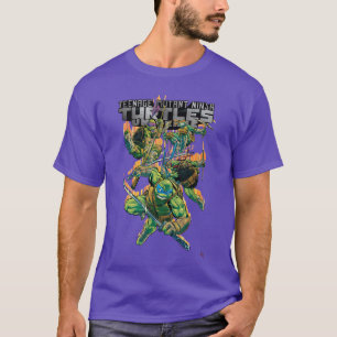 Tonåriga Mutant Ninjaurtles Färgglada Attackpositi T Shirt