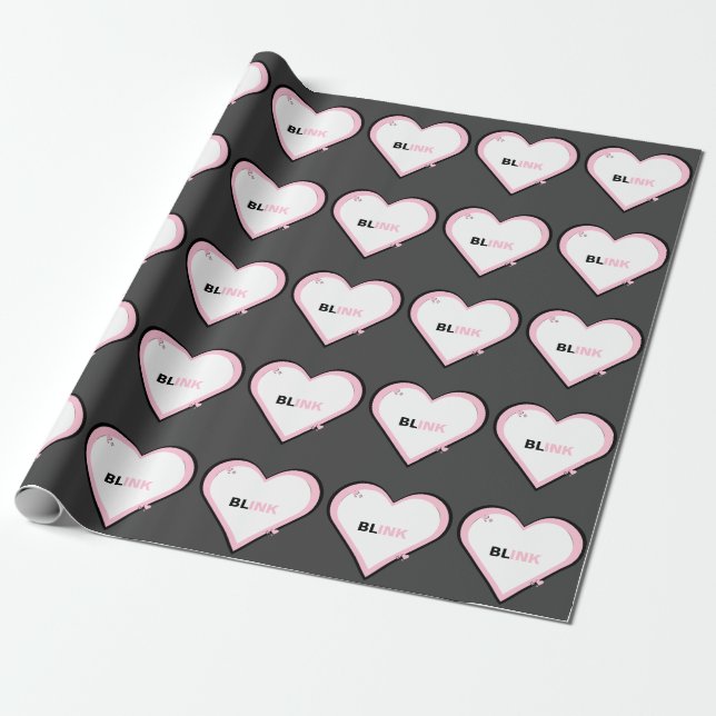 Tonåring Aesthetic Blink Cute Kpop  Presentpapper (Utrullad)