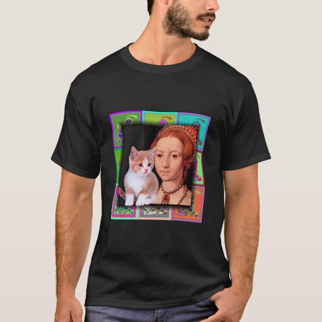 Tonåring-åldrades Elizabeth mig och henne kattunge T-shirt (Framsida)