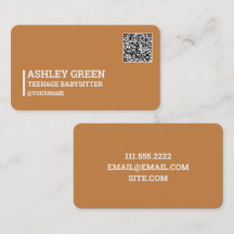 Tonåring Babysittier-Anpassningsbar QR