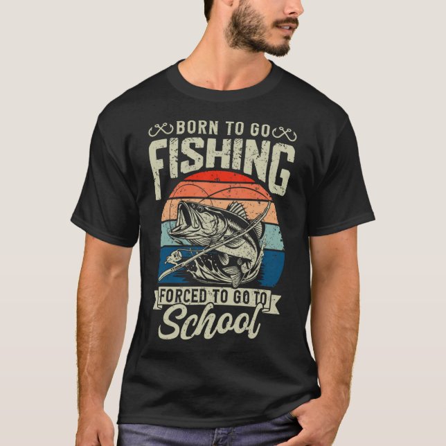 Tonåring båtar som fiskat fartyg som tvingats gå t shirt (Framsida)