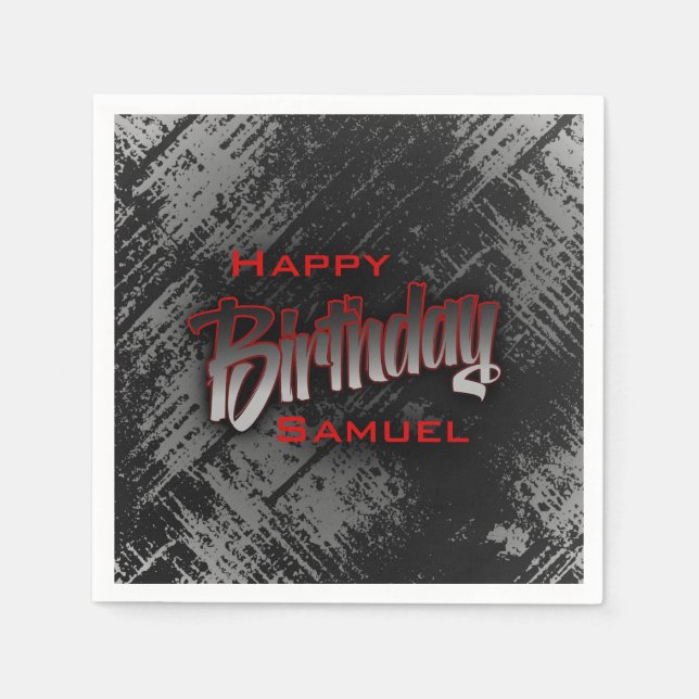 Tonåring Boy Birthday Pappersservett (Framsidan)