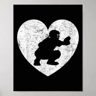 Tonåring Boys Baseball Catcher Ungdom Kids Basebal Poster