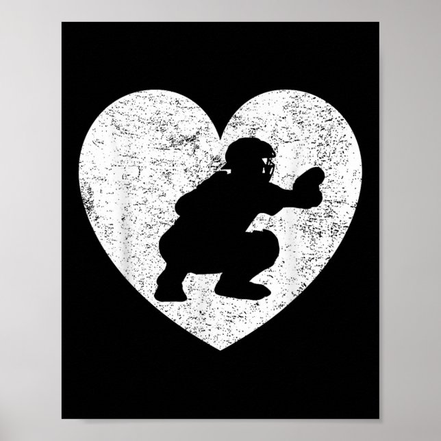 Tonåring Boys Baseball Catcher Ungdom Kids Basebal Poster (Framsidan)
