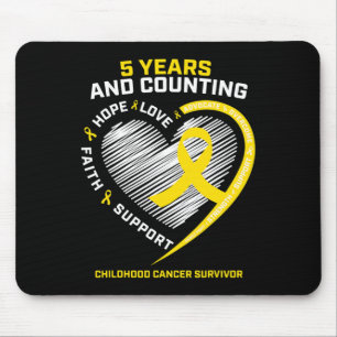 Tonåring Boys Girls Kids 5 år Guld barncancer Musmatta