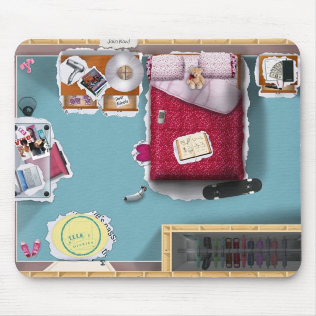 TONÅRING dagböcker Mousepad Musmatta (Framsidan)