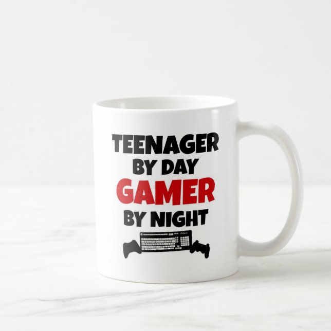 Tonåring efter dagspelaren per natt kaffemugg (Höger)