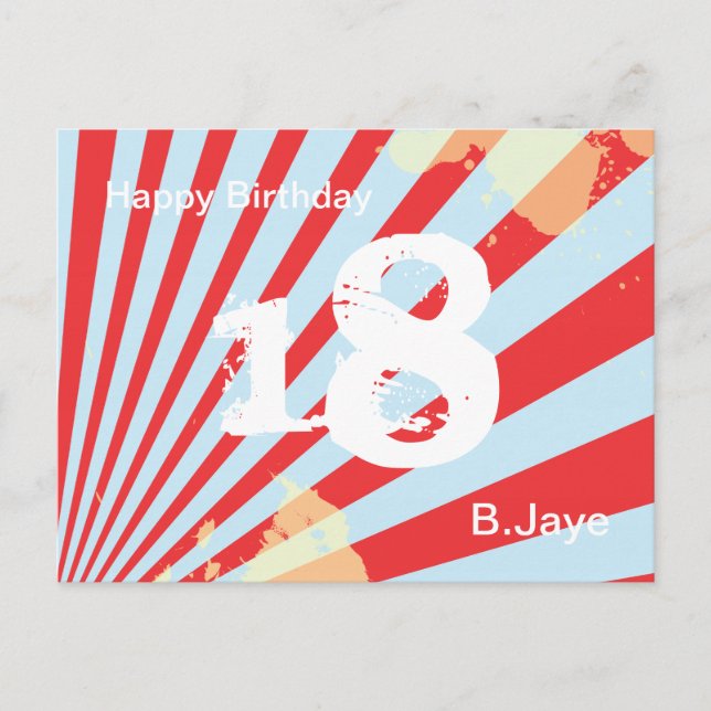 Tonåring Födelsedagsfest Inbjudan/Tack | vykort (Framsida)